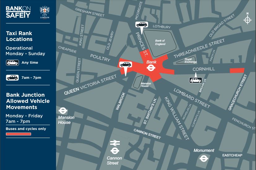 City of London votes to life black cab restrictions at Bank Junction